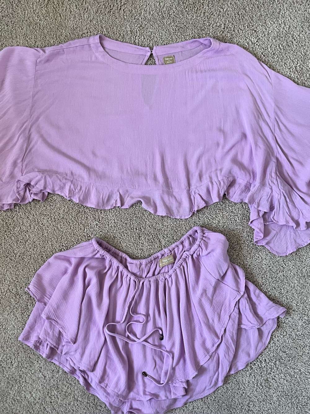 Free People free-est Delilah Skort Set - Lilac Bouqet | Large NWOT - Picture 3 of 6